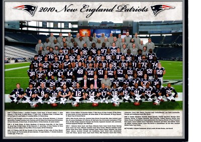 VINTAGE ORIGINAL 2010 NEW ENGLAND PATRIOTS TEAM PHOTO TOM BRADY 