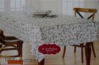 St Nicholas Square Christmas Elegant Scroll Print 60x120 Oblong Tablecloth NWT