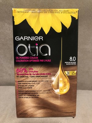 Nib Garnier Olia 8 0 Medium Blonde No Ammonia Flower Oils