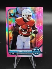 2022 Bowman University Chrome Pink Refractors #95 Bijan Robinson