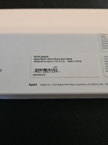 Apple 44mm Sport Band Black for Apple Watch Series 9 8 7 6 SE Ultra 1 & 2 - Picture 4 of 5