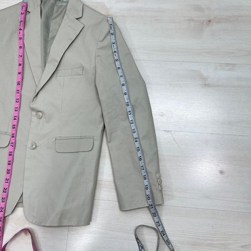 Class Club Boys Youth Sz 12 Beige Blazer Jacket Linen Blend Lined - Picture 7 of 13