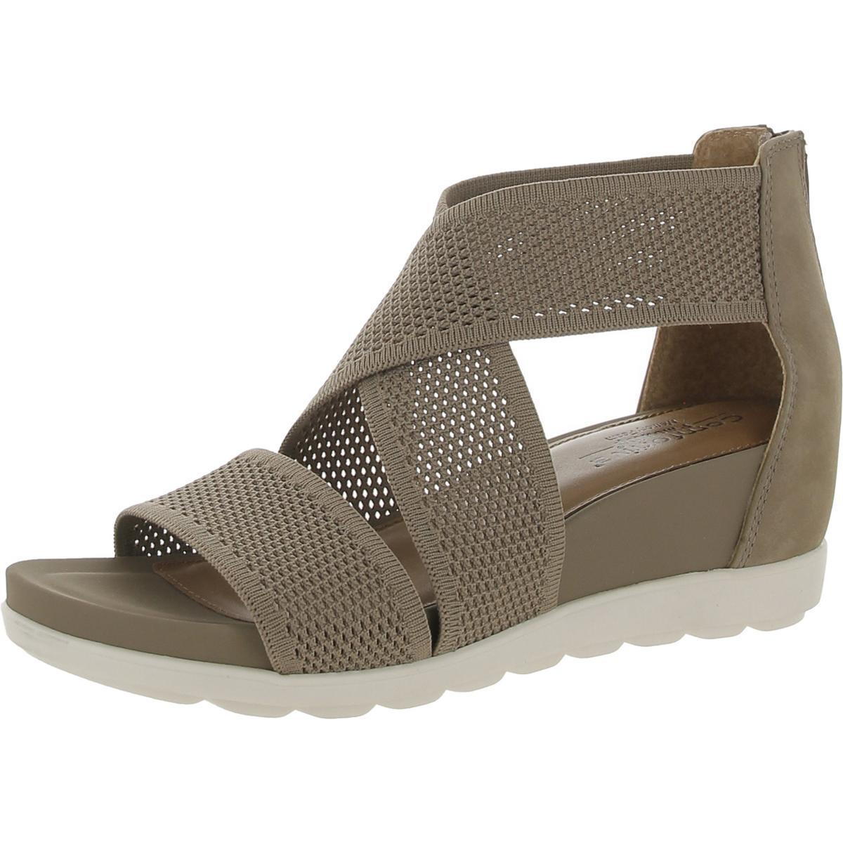 Женские босоножки на танкетке Comfortiva Parrea серого цвета на среднем каблуке (B,M) BHFO 7699