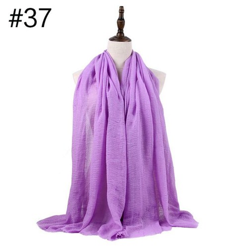 6x3 FT Cotton Women Viscose Maxi Crinkle Cloud Hijab Scarf Shawl Islam Muslim - Picture 27 of 32