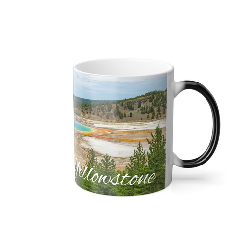 Color Changing! Yellowstone National Park ThermoH Morphin Ceramic Coffee Mug - Picture 6 of 9