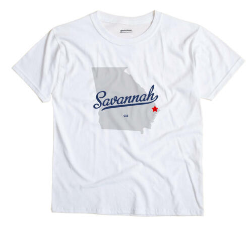 Savannah Georgia GA T-Shirt MAP - Picture 2 of 6