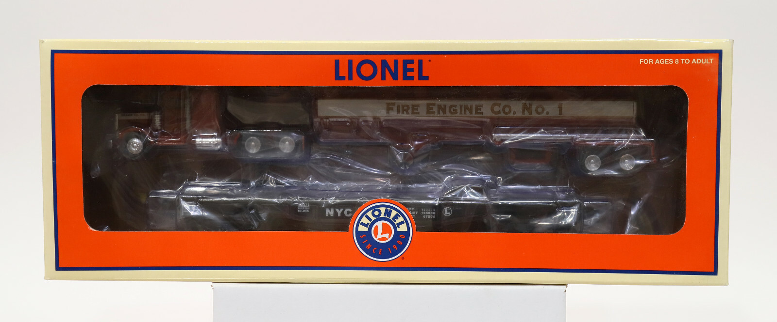 LIONEL O 6-52371 ST. LOUIS LRRC NYC FLAT w/ FIRE ENGINE CO. #1 TRACTOR & TRAILER - Picture 3 of 3