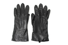 WILSONS BLACK LEATHER 100 CASHMERE LADIES GLOVES SIZE MED