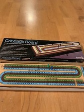 Vintage 1983 Cribbage Board - Pressman Sure-Lane Solid Wood Model 1011 Excellent