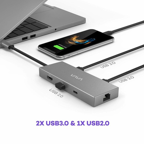 VAVA 8-in-1 USB C Hub 1 Gbps Ethernet Port 100W Pd Ladeanschluss 4K HDMI Port - Bild 5 von 7
