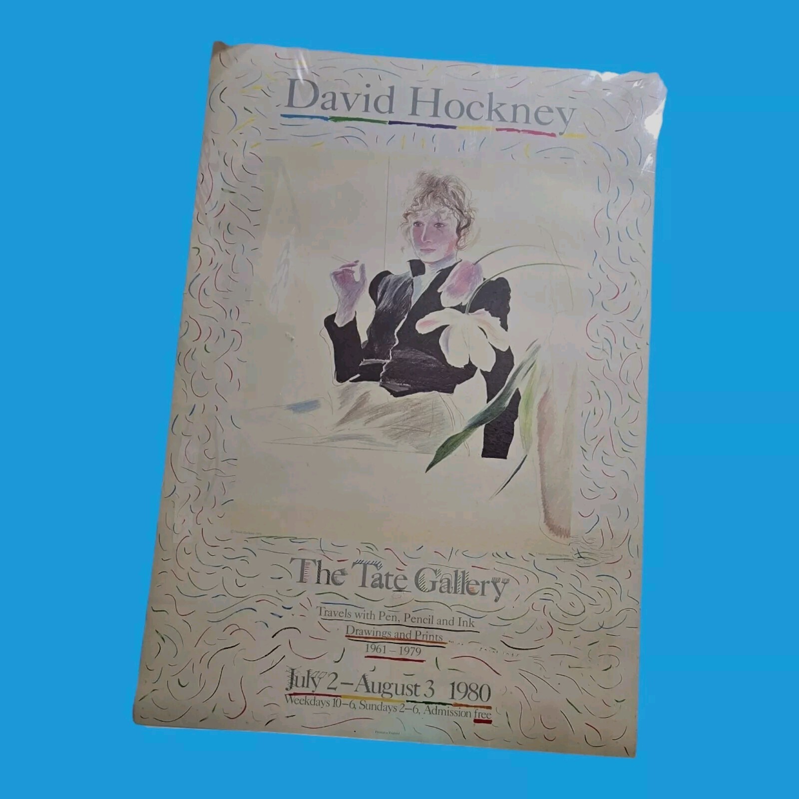 Vintage 1979 Hemeret French Gallery Exhibition Poster Vintage 1979 Hemeret French Gallery Exhibition Poster