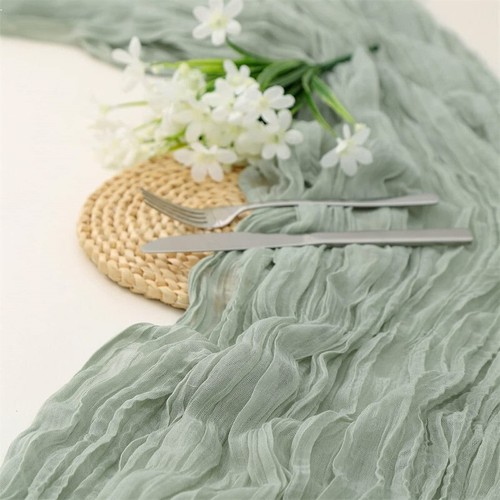 10pcs Cheese Cloth Gauze Table Runner Rustic Wedding Decor 300CM Boho Reception - Picture 3 of 25