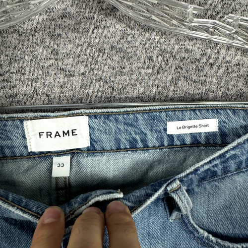 Frame Damen Größe 33 blau Distressed Denim Sommer Le Brigette Shorts - Bild 4 von 10