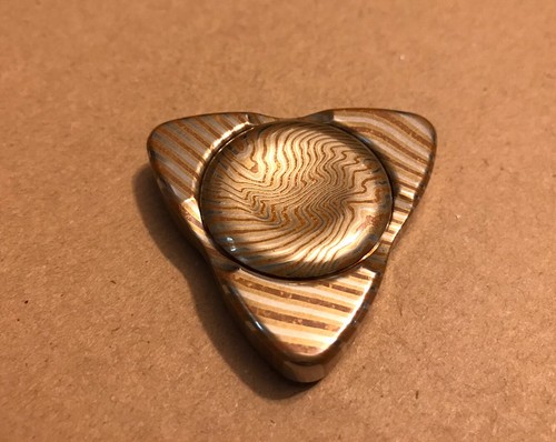 Mokume Tri Fidget Spinner - mit 28mm Knöpfen - sehr selten EDC - Bild 2 von 12