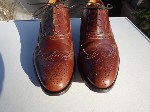 SCAROSSO He Goodyear Schuhe Business Budapester Leder Braun Italy Gr.42,5 f.Neuw - Bild 6 von 17
