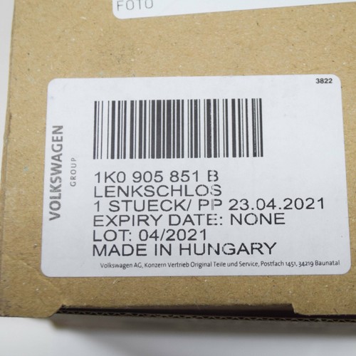NEW AUDI A1 8X STEERING LOCK 1K0905851B ORIGINAL 1K0-905-851-B - Picture 9 of 10