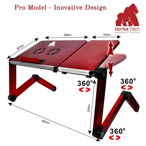 Support de table d'ordinateur portable compact réglable léger pour utilisation à la maison et au bureau - Photo 4/20