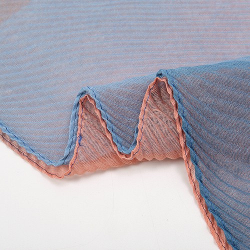 Women Linen Cotton Twill Multi Color Scarf Pleated Shawl Wrap Long Wide Scarves - Picture 2 of 12