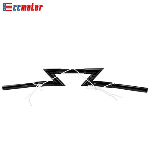 Black 1'' Handlebar Z Bar Drag Bar For Harley Custom Chopper Bobber Cafe Racer - Picture 6 of 6