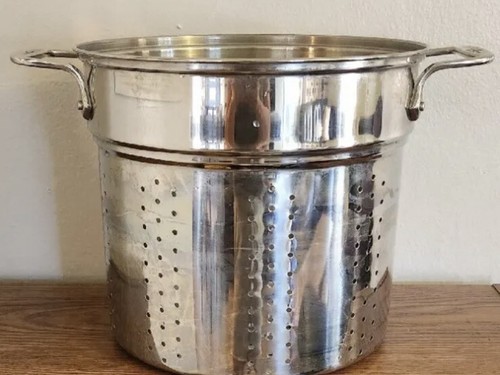 ALL-CLAD Stainless Steel Cookware Pasta Strainer Colander 10.5" X 9.5" Tall