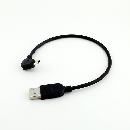 1pc USB 2.0 A Male to Micro USB 5 pin Male Right Angle 25cm Charge Adapter Cable - Picture 6 of 6
