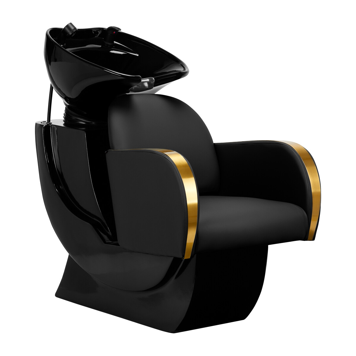 Friseurwaschanlage Waschbecke Friseureinrichtung Gabbiano Malaga gold schwarz