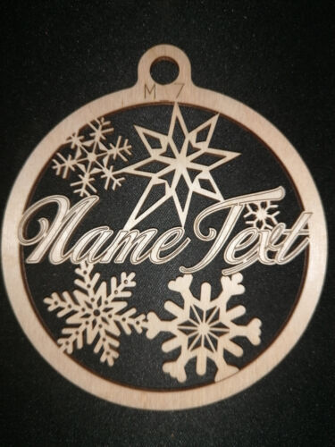 Geschenkanhänger Weihnachten personalisiert,Weihnachtskugel mit Namen, HolzKugel - Bild 8 von 11