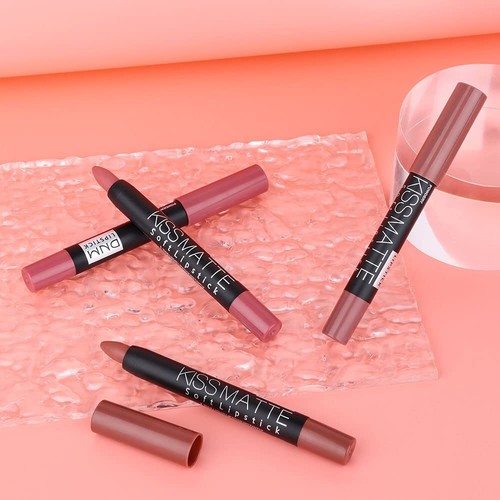 3Pcs Nude Beige Matte Lip Liner Crayon Pencil and Lipstick Set Chestnut Brown... - Picture 8 of 8