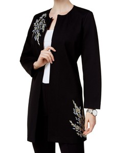 Alfani 129 a Black ponte ricamata Giacca Womens Deep Size New 329 Large L rqPSHrn