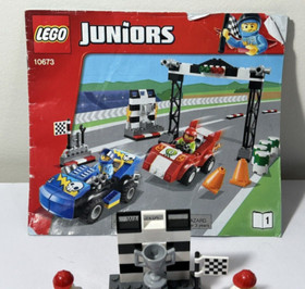 2014 LEGO Juniors 10673 Race Car Rally Loose Pieces Manual Partial Set