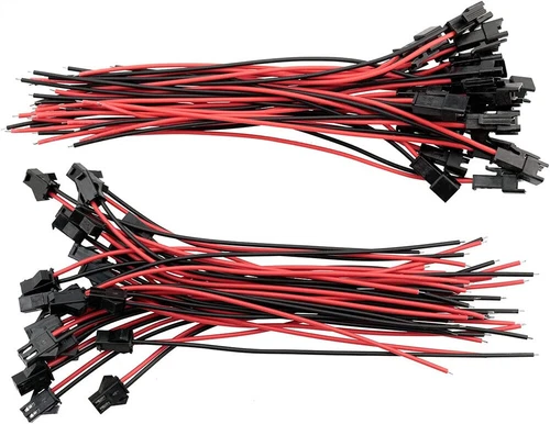 50-Pair 2-Pin For JST SM Plug Male+Female Connector 22AWG Electrical Cable Wires - Picture 16 of 18