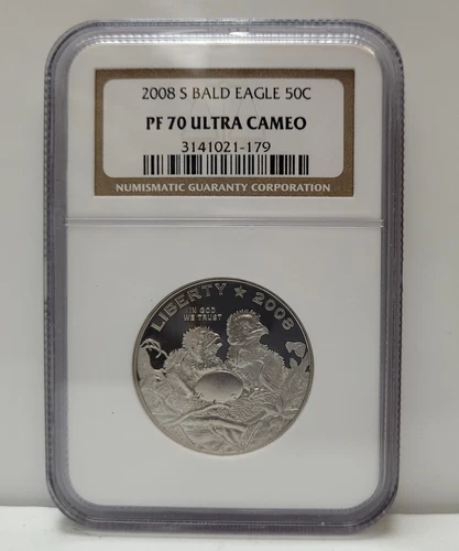 NGC PF 70 Ultra Cameo 2008-S Bald Eagle 50C Half Dollar