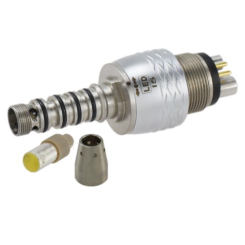 Pieza de mano dental de titanio de alta velocidad fibra óptica LED para acoplador Sirona 6 pines T1 - Imagen 20 de 112