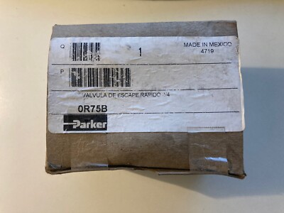 Parker 0R75B Quick Exhaust Valve New In Box