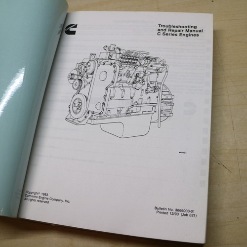 1991 1994 CUMMINS C Series Engine Repair Shop Service Manual Troubleshooting - Picture 3 of 10