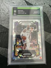 2023-24 Panini Prizm - Ice Prizm #63 LeBron James - Graded 8