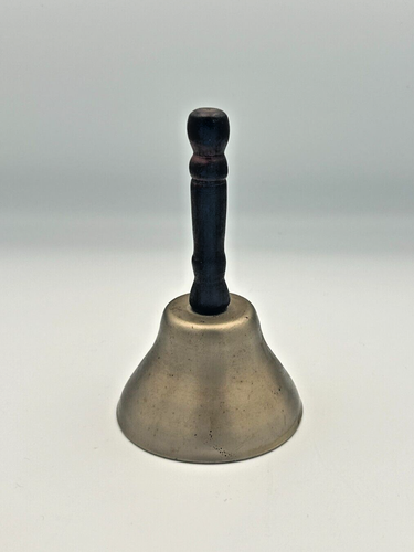 Vintage Metal 5.25" Dinner Bell with Wooden Handle - Picture 4 of 12