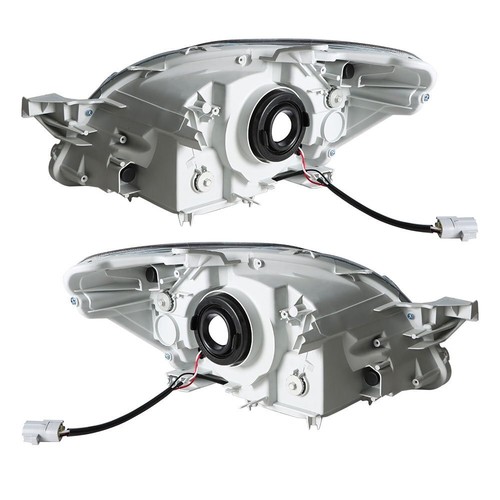 Faros faros carcasa negra izquierda+derecha para Toyota Yaris 2007-2012 halógeno - Imagen 4 de 7