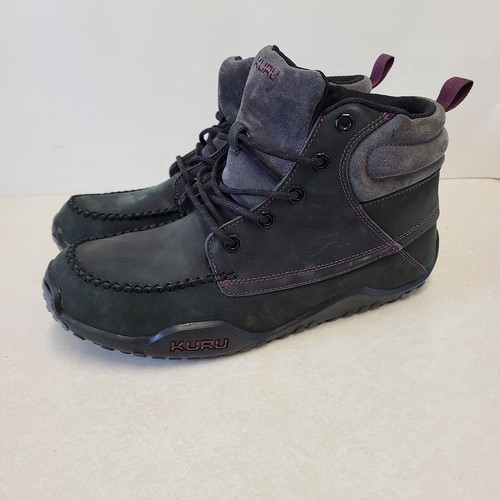 Kuru Quest Black Leather Mid Hiking 