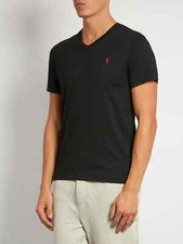 NWT Polo Ralph Lauren Men's Cotton Classic Fit V-Neck T-Shirts 5  1 Black M