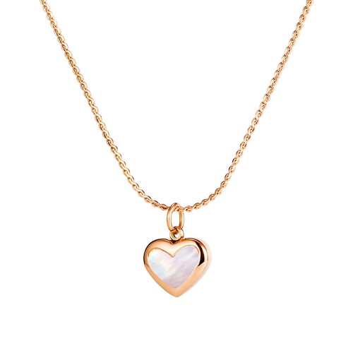 Damen Halskette Anhänger Herz Edelstahl Kette Silber Rosegold Liebe Schmuck - Bild 11 von 11
