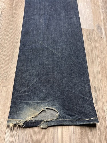 Robins Straight Jeans Mens 40 Pocket Studded Leather Pocket Trim Distressed Y2K - Picture 6 of 16