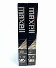 2 x Maxell T-120 Xl-Hifi 6Hrs. Professional-Grade Vhs Blank Video Cassette Tapes