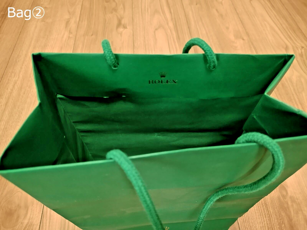 Rolex Green 2 Paper Shopping Gift Bag & Catalog 2022-2023
