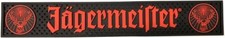 Jägermeister Bar Mat Rail - NEW - 21” X 3.25” Black & Orange