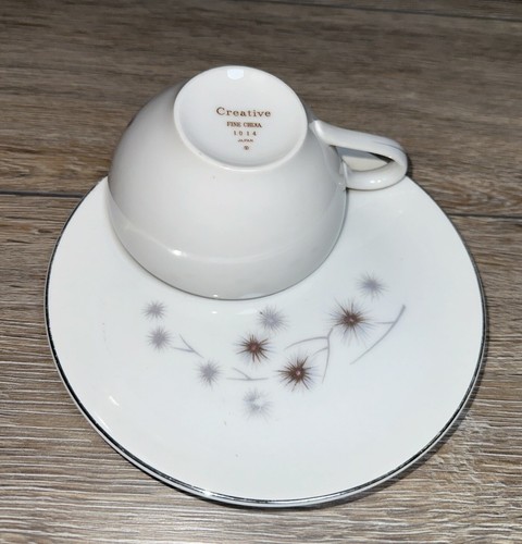 VINTAGE MCM CREATIVE STARBURST FINE CHINA 1014 TASSE & UNTERTASSE SET - Bild 4 von 10