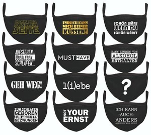 Maske Waschbar Fach Fur Filter Mund Nasen Maske Spruche Lustig Fun Druck Spruch Ebay