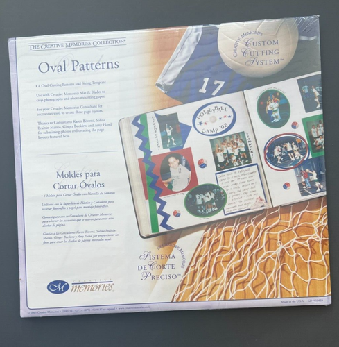 CREATIVE MEMORIES Custom Cutting System OVAL Templates and MAT 3 BLADES ~ NIP - Picture 5 of 14