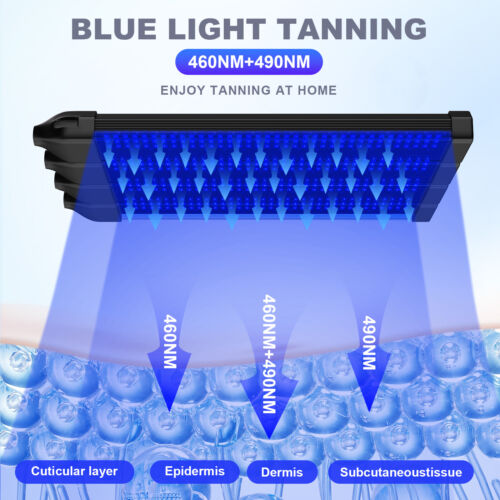 60W UV Tanning Lamp for Face & Body 432 LED Self-Tanning Light w/Protect Goggles - Picture 2 of 12