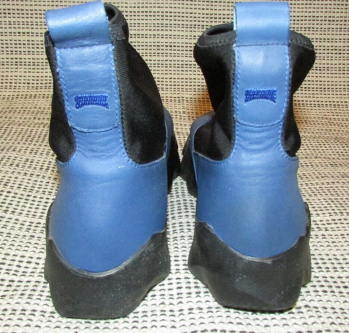 Women's Camper DUB Blue Leather/Textile Pull On Ankle Boots Size 40 - Picture 4 of 7